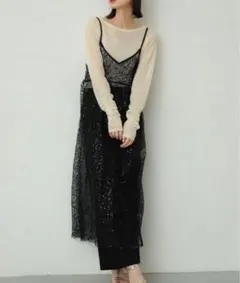 本日限定値下げ☆センスオブザプレイス スパンコール キャミソールワンピ