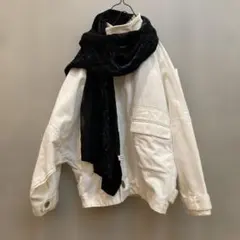used vintage geometric柄silk 100% ストール