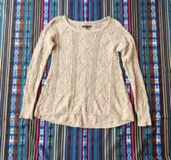 アメリカンイーグル 薄手ニット 薄茶 XS