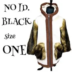 NO ID. BLACK ノーアイディー ブラック ジャケット ファー ONE