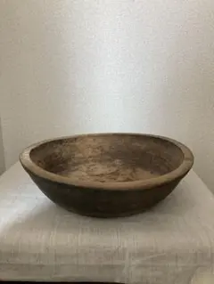 こね鉢　古道具　アンティーク　木製　木皿　蕎麦打ち　アート　無垢　木彫