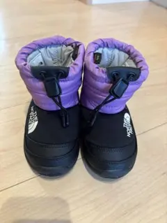 THE NORTH FACE スノーブーツ ヌプシ ブラック/パープル 15cm
