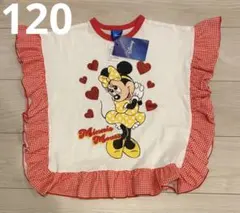 【新品】ディズニー×チマジロ　ミニーマウス フリル付きTシャツ 120cmのサムネイル
