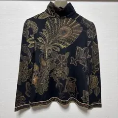 【美品】LEONARD レオナール　カットソー　大きいサイズ　シルク　ペイズリー LEONARD - 美品 レオナール LEONARD FASHION ニット セーター プル