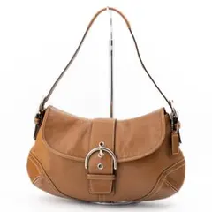 A367【COACH／コーチ】ソーホー　ワンショルダーバッグ　レザー　ブラウン
