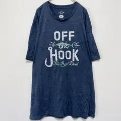 フレーバーギャラリー Tシャツ クルーネック 半袖 プリント XL 紺 綿