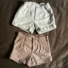 GAP 150cm ショートパンツ 2点セット グレー ブラウン