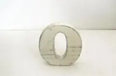 木製 アルファベット オブジェ O ホワイト シャビーシック