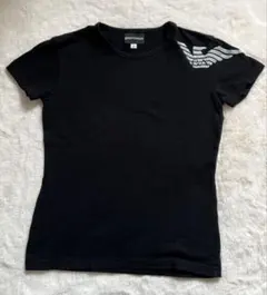 美品EMPORIO ARMANI ロゴTシャツ ブラック 半袖 シンプル 人気