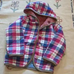 フリース内張り チェック柄ジャケット