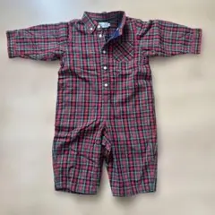 Ralph Lauren 赤緑チェックロンパース