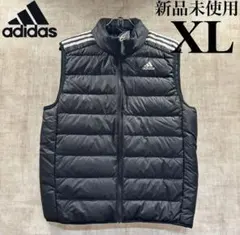 新品　アディダス　エッセンシャルズ ダウンベスト　ゴルフ　ブラック　XL