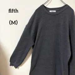 A275 fifth チャコールグレー フレア裾 ロングワンピース