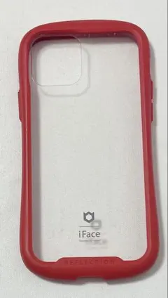 iFace iPhone12/12 Proケース クリア 強化ガラス (レッド)