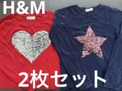 H&M スパンコール セーター 2枚セット　US8-10 EUR134/140