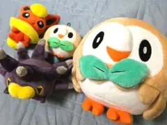 絶版レア ポケセン ぬいぐるみ 4点セット モクロー・バチンウニ・ブースター
