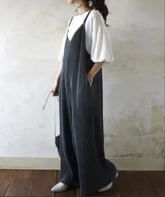 and it_セルフカットプリーツワイドサロペットのサムネイル
