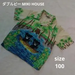 Double B 半袖シャツ 100cm アロハシャツ クマプリント 90