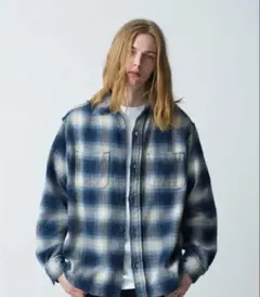 トップス Ron Herman Indigo Ombre Checked Shirt Ron Herman Indigo Ombre Checked Shirt