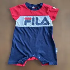 FILA 半袖ロンパース サイズ80 赤/ネイビーのサムネイル