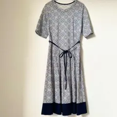 EN CLOCHE アンクロッシュ　ワンピース　ワンピ　柄ワンピース　40 L