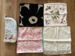 レディース　タオルハンカチ 5枚セット まとめ売りのサムネイル