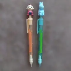 ムーミンとミイのマスコット付きシャープペン 2本セット
