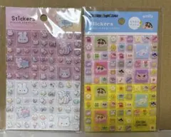 キラキラアニマル、クレヨンしんちゃん タイルシール2枚セット