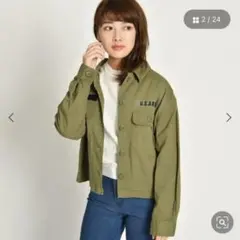 WEGO ミリタリークロップドシャツ BS18AU09-L005のサムネイル