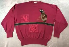 N,CENTRO GOLF 刺繍 ニットセーター Mサイズ