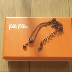 美品　フォリフォリ folli follie ピンクゴールドネックレス