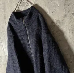 USA製★エルエルビーン　ドライバーズニット　アルパカ混　ネイビー　人気Lサイズ