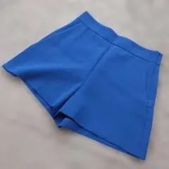 ★b3133 ZARA ザラ【XS】青 ハイウエスト ショートパンツ