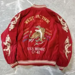 希少　Recordings K's factory ドクロ　スカジャン　レッド 希少 Recordings K's factory ドクロ スカジャン レッド キッス / 2020