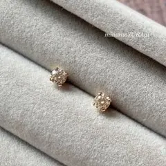 確認用ページ モアサナイト シャンパン 約3mm 14kgf ポストピアス