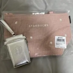 STARBUCKS 保冷バッグ　シルバーパスケースのサムネイル