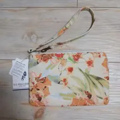 ポロ　U.S. POLO　ウォレットバッグ　ポーチ　財布　花　クラッチ