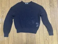 未使用に近い！URBAN RESEARCH 透かし柄黒ルーズニット