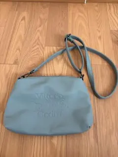 Vittorio Godi VG ショルダーバッグ くすみブルー 美品