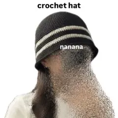 クロシェハット　バケットハット　ニット帽　クラッシャーハット　ハンドメイド　2