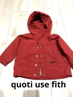 【quoti use fith レッド　フード付きジャケット　マウンテン】