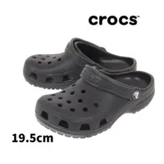 【crocs】キッズ ブラック サンダル サイズJ1 19.5cm