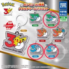 早い者勝ち‼️】ポケモン30周年 メタルチャームマスコット ピカチュウ