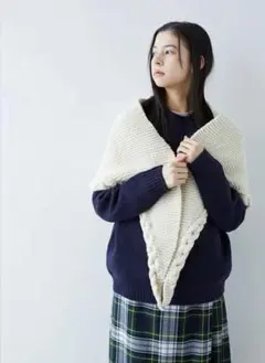 daruma エッジケーブルショール　あまり糸&レシピ