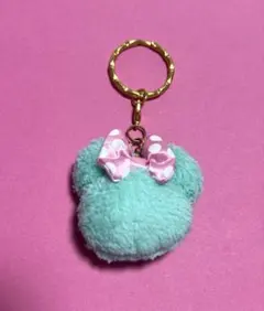 キーチェーン　キーホルダー　ミントグリーン　ディズニーリゾート　ミニーマウス