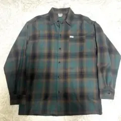 ネルシャツ グリーン