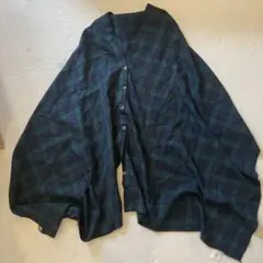 【訳あり】授乳ケープ ダークグリーンチェック フリーサイズ