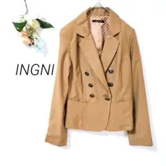 21 イング テーラードジャケット ダブルボタン 肩パッド ポケット カジュアル