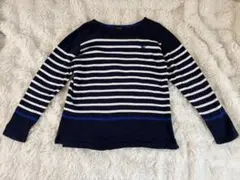 バーバリーブラックレーベル ストライプデザイン コットンセーター サイズ2