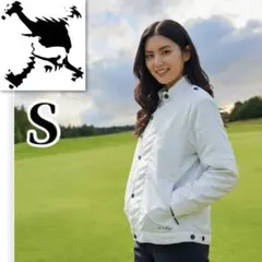 美品 オークリー ゴルフ 中綿 防寒 ライダース風 ブルゾン 袖2way 白